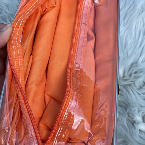 New King size bedding sheet set deep pocket 4PCS Orange color - Picture 3 of 5